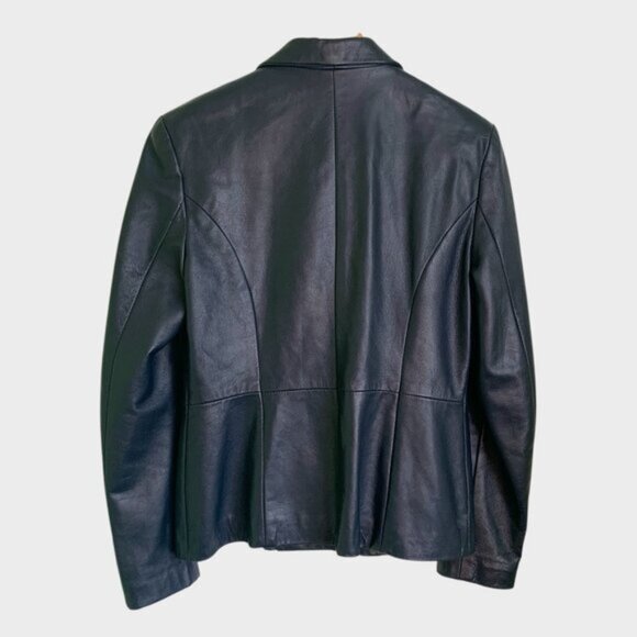 Danier Navy Leather Jacket - Picture 12 of 16